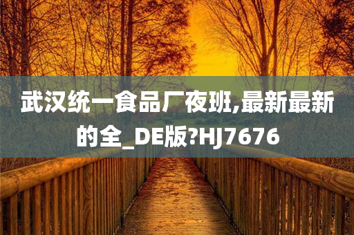 武汉统一食品厂夜班,最新最新的全_DE版?HJ7676