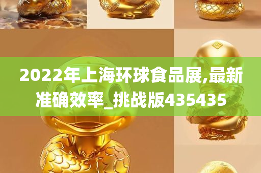 2022年上海环球食品展,最新准确效率_挑战版435435