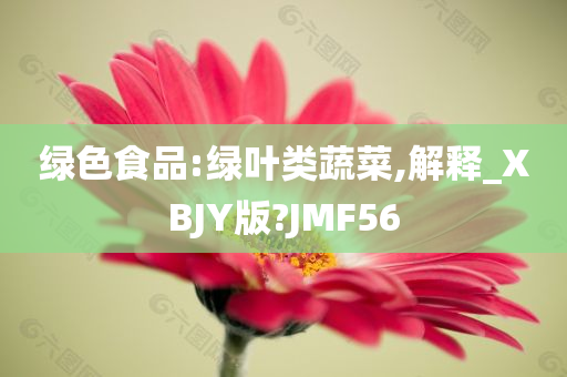 绿色食品:绿叶类蔬菜,解释_XBJY版?JMF56