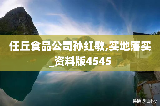 任丘食品公司孙红敏,实地落实_资料版4545