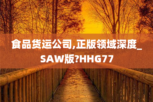 食品货运公司,正版领域深度_SAW版?HHG77