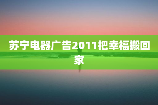 苏宁电器广告2011把幸福搬回家